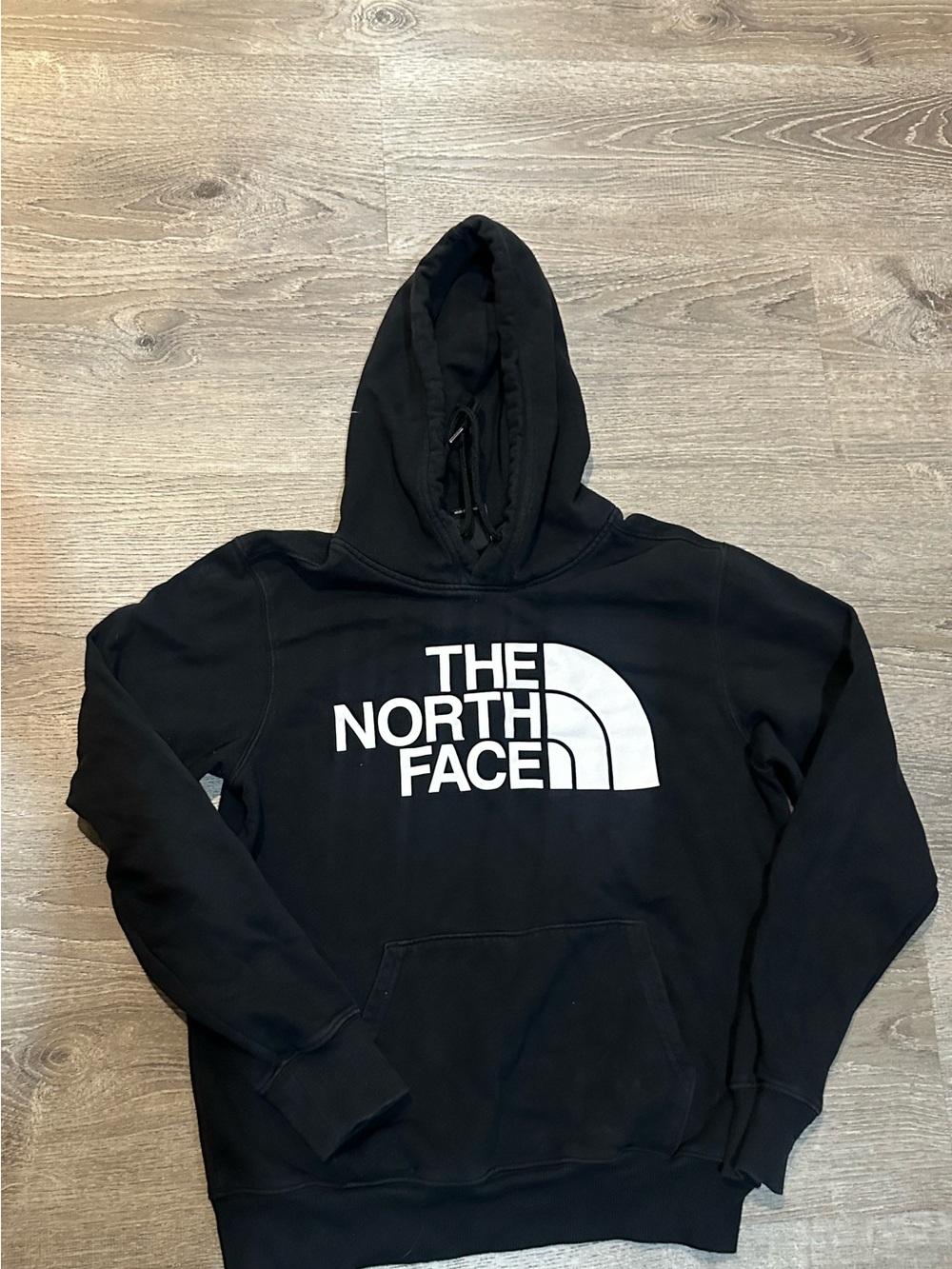 The North Face Men’s Black Pullover Hoodie Big Logo Graphic Sweatshirt Size S